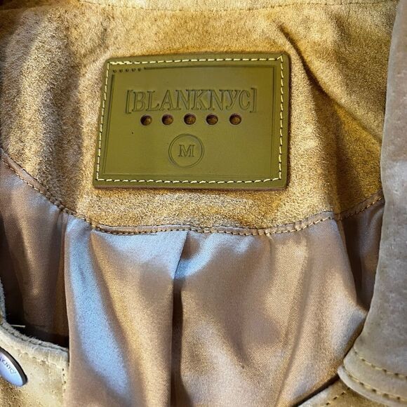 Anthropologie Blank NYC Chartreuse  Leather Cropped Jacket Size Medium - Picture 9 of 15